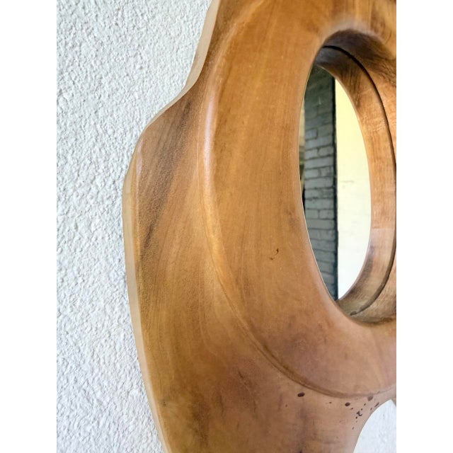 Organic Walnut Mirror, 1960s For Sale - Image 18 of 18