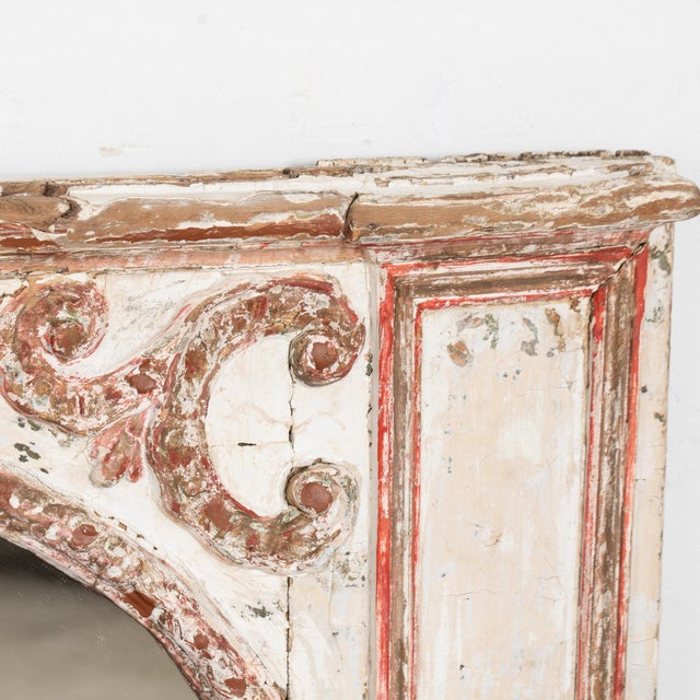 Mid 19th Century 19th Century Swedish White Painted Horizontal Mirror For Sale - Image 5 of 11