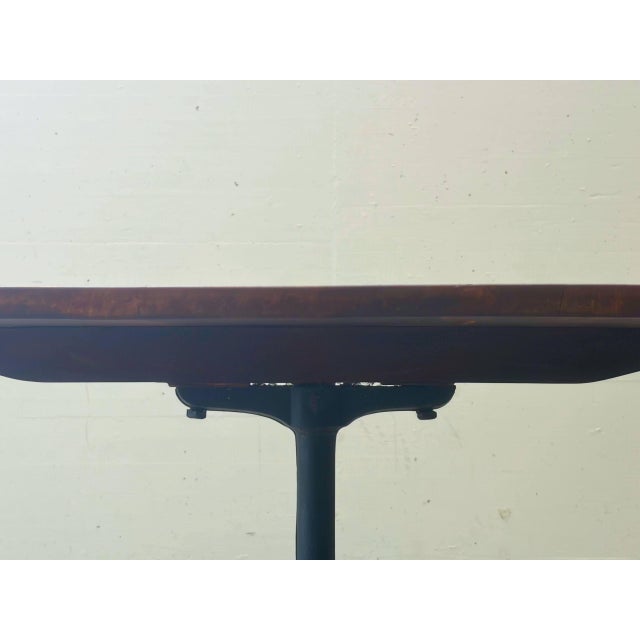 Vintage Dining Table with Cast Iron Frame and Wood Top, 1930s For Sale - Image 11 of 14