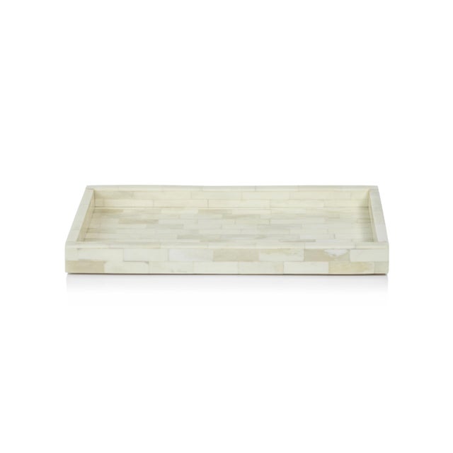 2020s Mahar Rectangular Bone Inlay Tray For Sale - Image 5 of 5