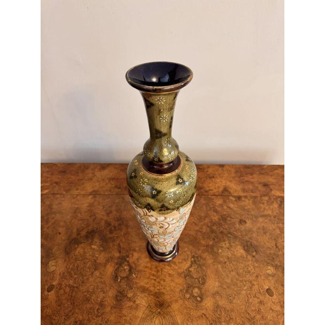 Late 19th Century Antique Vases from Doulton Lambeth, 1880, Set of 2 For Sale - Image 5 of 7