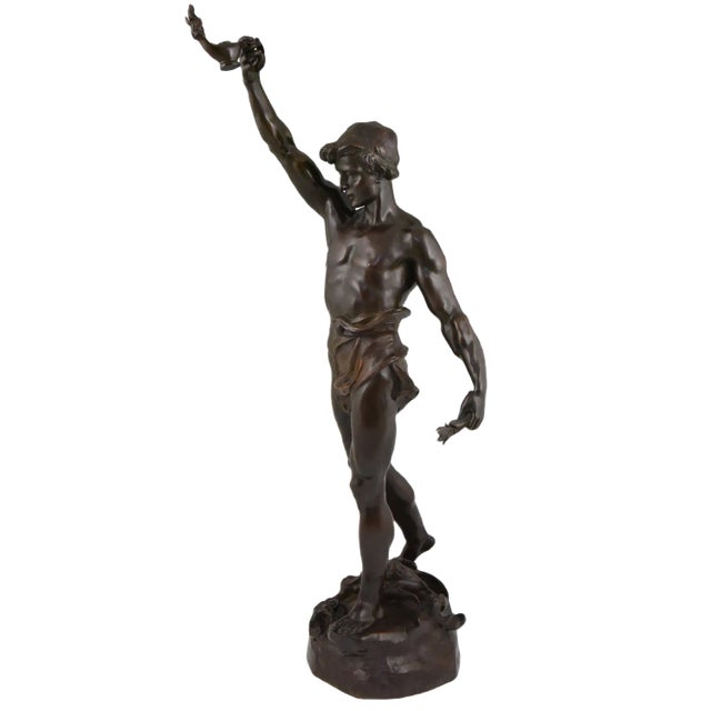 Marcel Debut, Sculpture of Aladdin and the Magic Lamp, Bronze For Sale