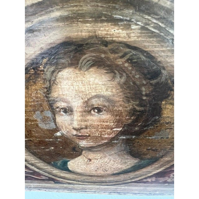 19th C. Religious Inspired Painted Wooden Plaques For Sale - Image 9 of 11