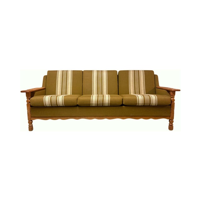 Mid-Century Modern Mid 20th Century Danish Oak & Wool Sofa Set by Henning Kjærnulf, Attributed For Sale - Image 3 of 12