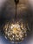 Gold Brass Chandelier with Glass Drops by Christoph Palme, 1970s For Sale - Image 8 of 9