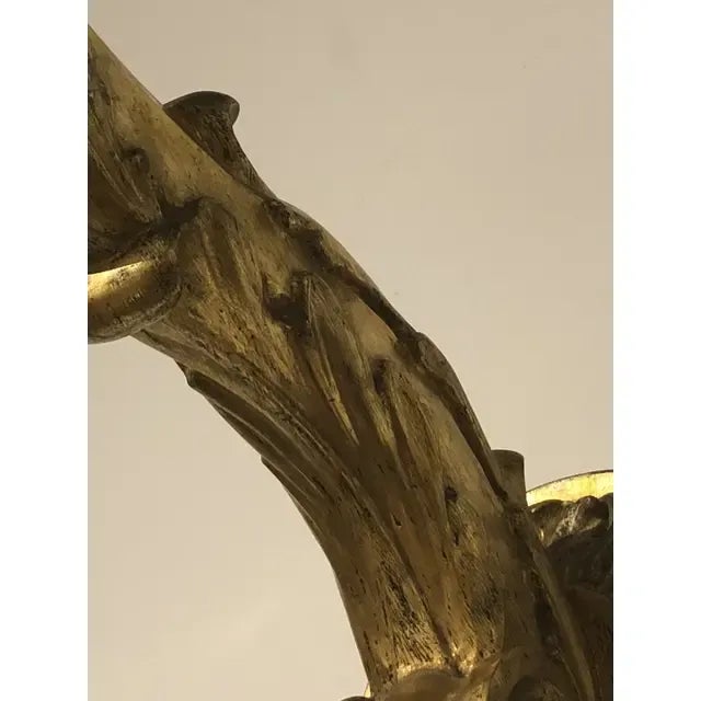 Late 19th Century 1890s Italian Hand Carved Wooden Candle Sconce For Sale - Image 5 of 12