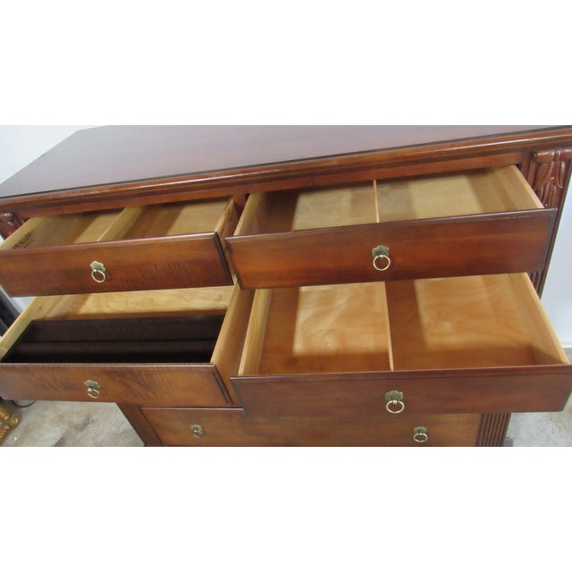 1980s Ethan Allen British Classics Chest Dresser Designer Cherry For Sale - Image 11 of 14