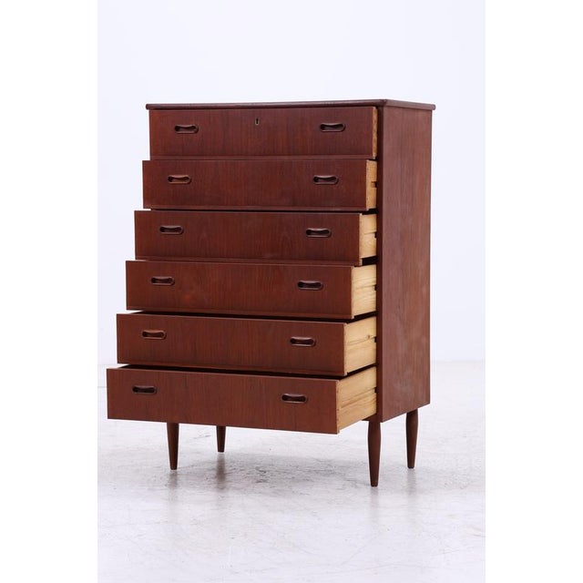 Mid-Century Teak Chest of 6 Drawers, 1960s For Sale - Image 5 of 13