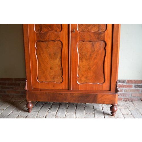 Antique Biedermeier Mahogany Girls Cupboard For Sale - Image 4 of 10