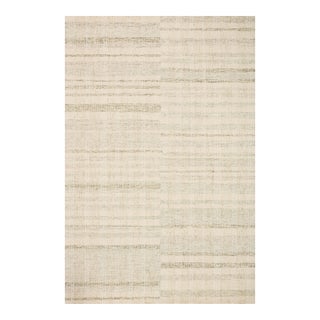 Chris Loves Julia x LoloiChris Natural / Sage 3'-6" x 5'-6" Accent Rug For Sale