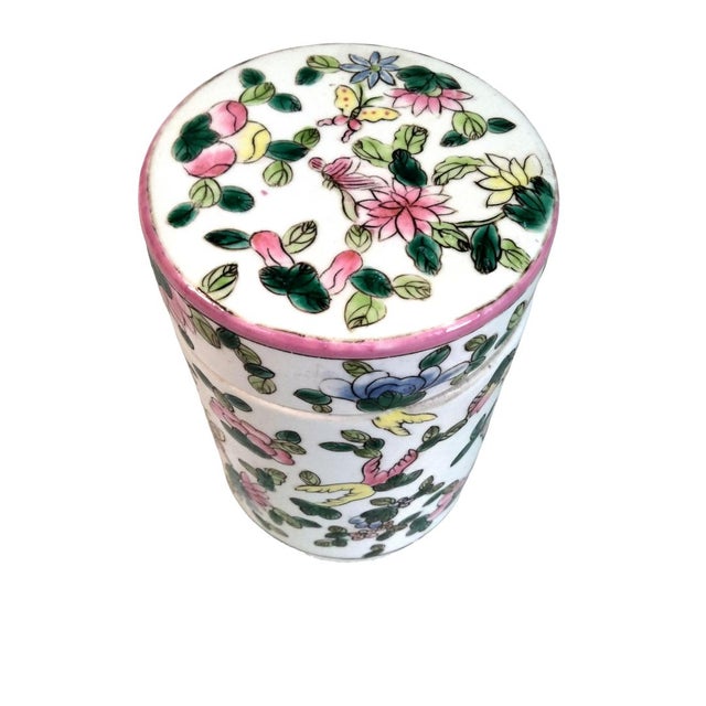 Ceramic Late 19th Century Antique Chinese Lidded Jar For Sale - Image 7 of 10