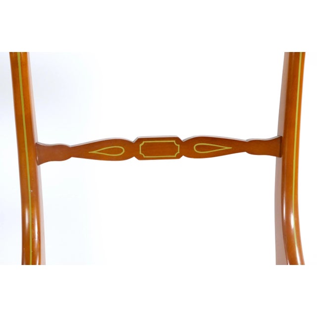 Walnut Framed / Gilt Decorated Detail Dining Room Chair Set / Ten For Sale - Image 12 of 12