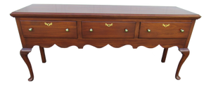 1980s Henkel Harris Cherry Designer Sideboard Buffet Three Drawer