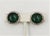 Vintage Castlecliff Faux-Emerald & Clear Rhinestone Clip Earrings - 2 Pieces For Sale - Image 9 of 10