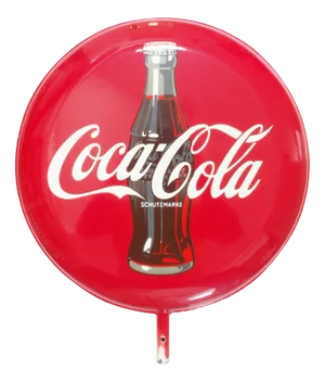 Large Double-Sided Coca Cola Enameled Sign, 1960s