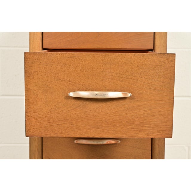 Wood John Van Koert for Drexel Profile Walnut Bachelor Chest or Nightstand, Circa 1960s For Sale - Image 7 of 15