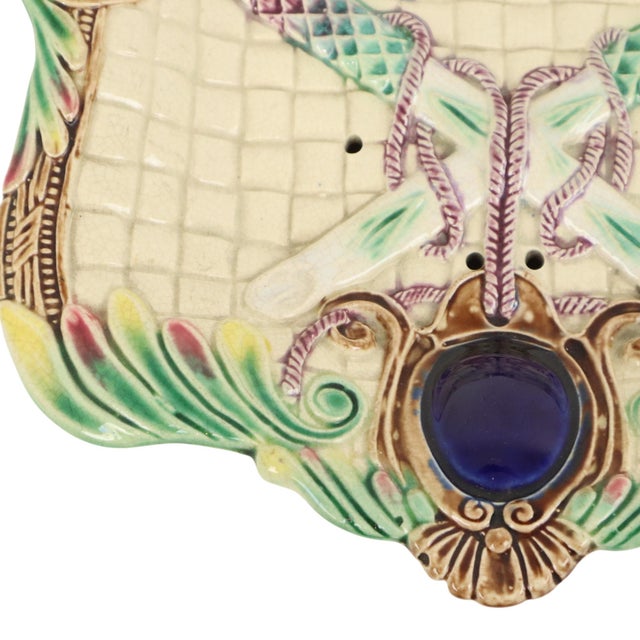 Antique 19th Century French Majolica Asparagus Plate For Sale - Image 13 of 18