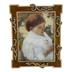 Vintage Jay Strongwater Bronze Signed Easel Frame