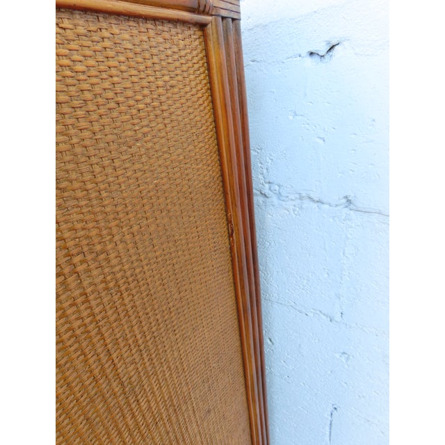 Hollywood Regency Woven Wicker Tall Narrow Lingerie Jewelry Chest 6302 For Sale - Image 12 of 14