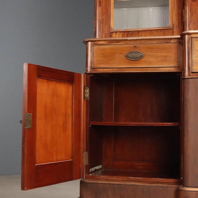 Mahogany Three-Section Bookcase with Top For Sale - Image 11 of 15