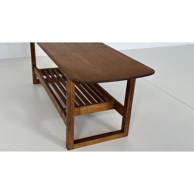 Mid-Century Modern Danish Wooden Bench, 1950s For Sale - Image 3 of 10