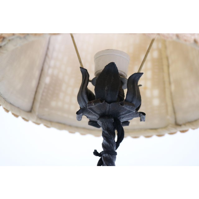 Arts and Crafts Table Lamp in Wrought Iron by Umberto Bellotto, 1910 For Sale - Image 11 of 15