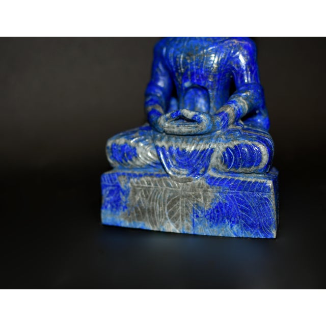 Lapis Lazuli Buddha Statue Stately Presence For Sale - Image 13 of 17