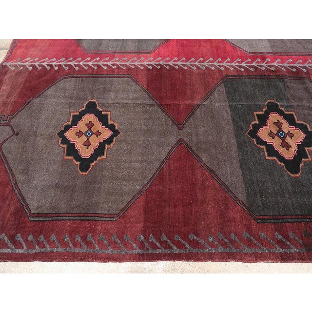 Mid 20th Century Galerie Shabab Collection Mid-20th Century Turkish Anatolian Square Carpet For Sale - Image 5 of 8