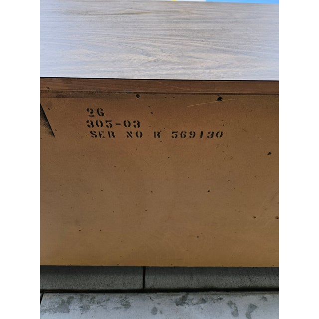 Lane Furniture Walnut and Laminate Six Drawer Dresser For Sale - Image 11 of 11