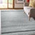Gray 6x9 Lila Violet Light Gray Solid Open Field Flatweave Wool Carpet Rug For Sale - Image 8 of 9