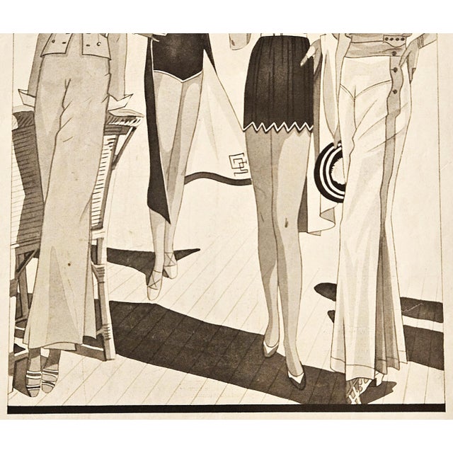 Contemporary 1931 French Art Deco Beach Fashion Print For Sale - Image 3 of 5