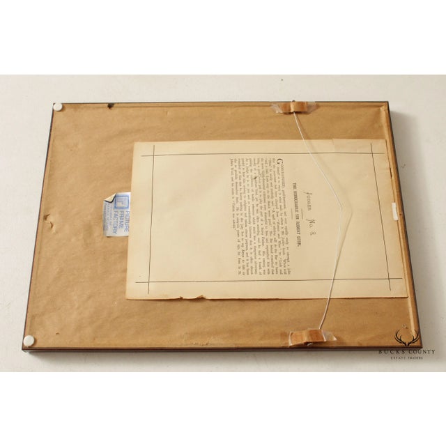 Vanity Fair 'Judges, No. 8, A Little Lush' Cartoon Lithograph, Custom Framed For Sale - Image 12 of 13