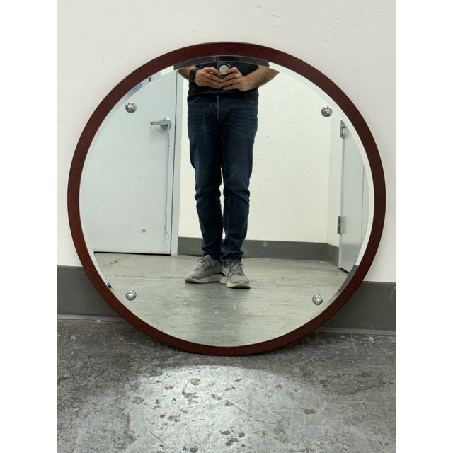 Industrial Melinda Humphrey + Bill Becker, for Bdi Round Wall Mirror For Sale - Image 3 of 12