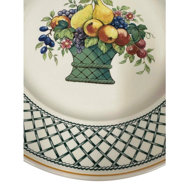 Ceramic Vintage Villeroy and Boch Basket Pattern Dinner Plate, 1980s For Sale - Image 7 of 9