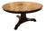 Mid 20th Century Large English Oak Round Pedestal Dining Table With Carved Scroll Feet For Sale