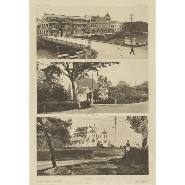 After Kleingrothe, One Leaf of Kuala Lumpur, Three Views of Malaysia, 1907, Photographic Heliogravure For Sale - Image 3 of 6