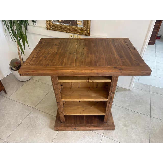 Rustic counter / bar / sales desk / counter made of old wood Solid wood Dimensions: Height x Width x Depth 111 x 110 x 76...