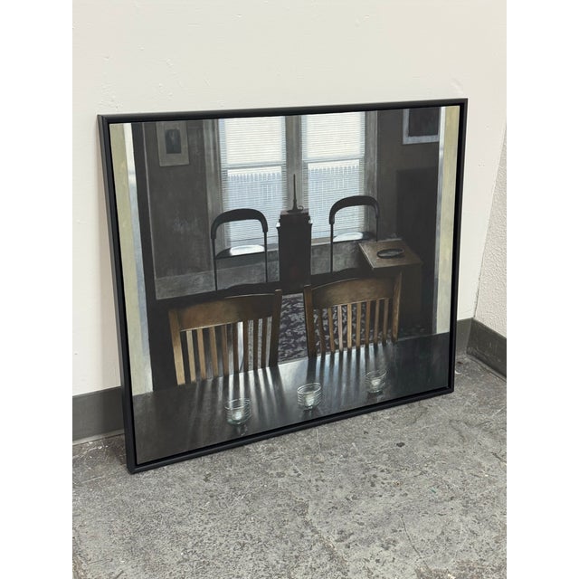 Nick Patten Shelter Oil on Canvas, Framed For Sale - Image 12 of 12