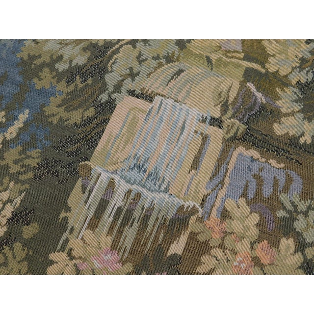 Vintage Machine Made Wall Hanging Tapestry. 5'4"x 6'6" For Sale - Image 13 of 14