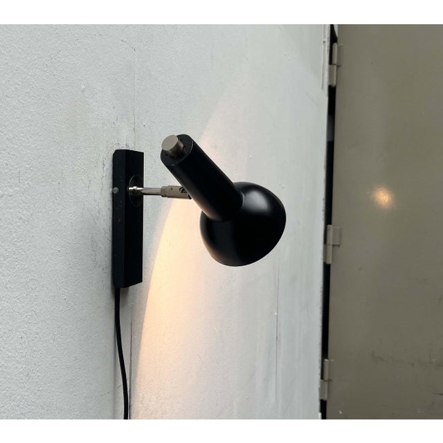 Mid-Century Modern German Black Minimalist Wall Lamp from Hustadt, 1960s For Sale - Image 15 of 18