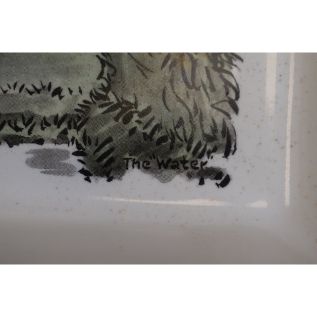 1960s Paul Brown the Water Jump Steeplechase Ceramic Hand Colored C1962 Tray For Sale - Image 5 of 6