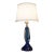 1960s Mid Century Modern Val St Lambert Signed Belgium Marine Swirl Solid Blown Art Glass Table Lamp Murano For Sale
