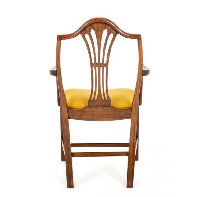 Hepplewhite 6 Dining Chairs and 2 Armchairs in Mahogany, 1890s, Set of 8 For Sale - Image 14 of 16