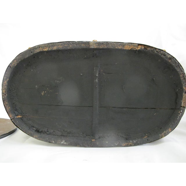 Antique Chinoiserie Chinese Hand Painted Lacquer Wood Rice Bin Box With Lid For Sale - Image 12 of 14
