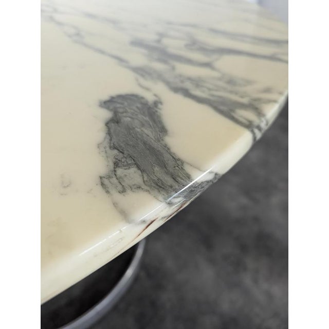 Arabescato Table with Marble Top by Michel Charron For Sale - Image 6 of 8