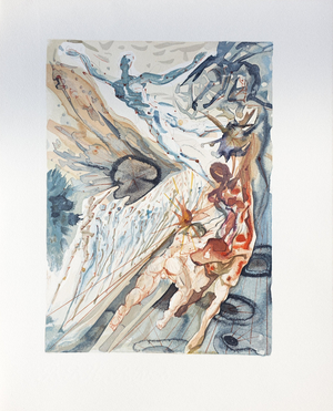 Salvador Dali, Deux troupes de luxurieux, Etching