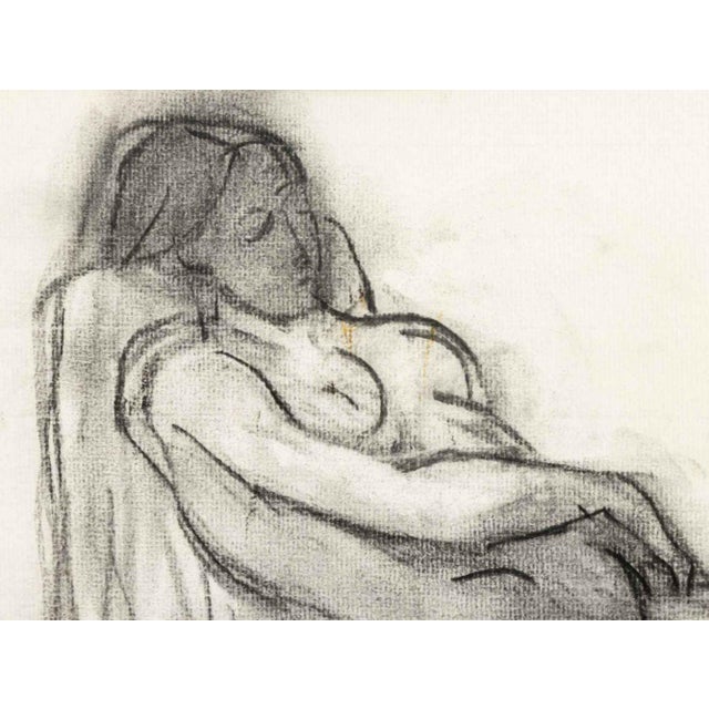 Figurative Manfred Schwartz Nude Woman Study Charcoal For Sale - Image 3 of 7