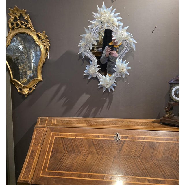 Venetian Mirror in Iridescent Glass, Late 19th Century For Sale - Image 6 of 14