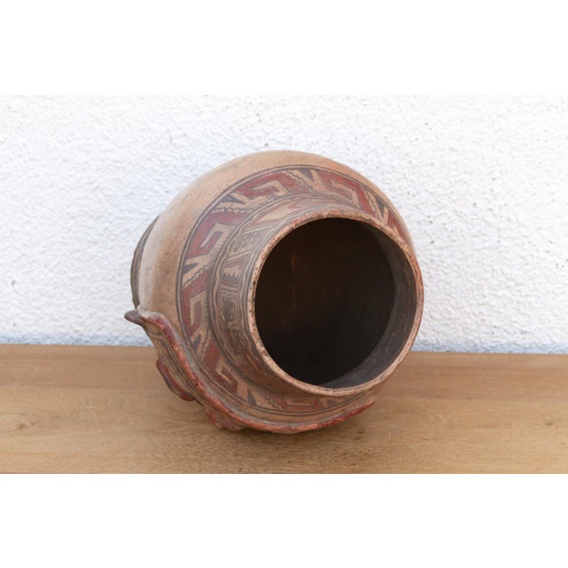 19th Century Hand-Painted Chancay Terracotta Effigy Vessel For Sale - Image 5 of 7
