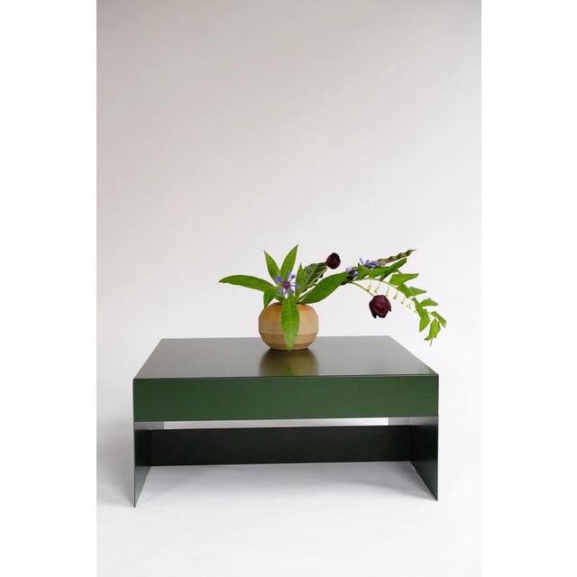 Contemporary Green Single Form Coffee Table Deep from &New For Sale - Image 3 of 6